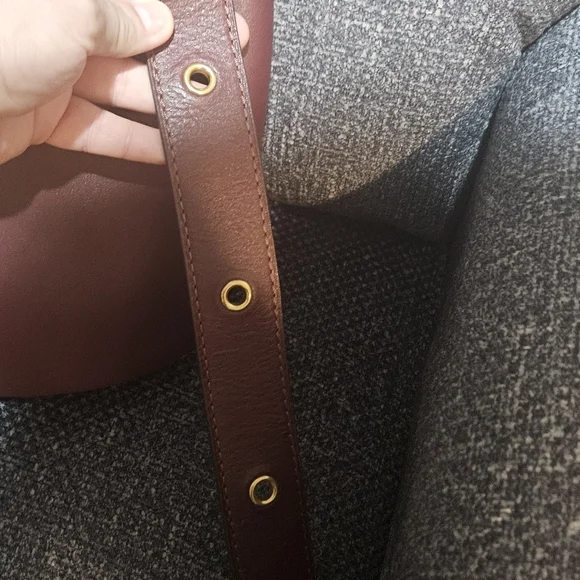 Coach Merlot Burgundy Bleeker Bucket Leather Shoulder Bag - Picture 4 of 14